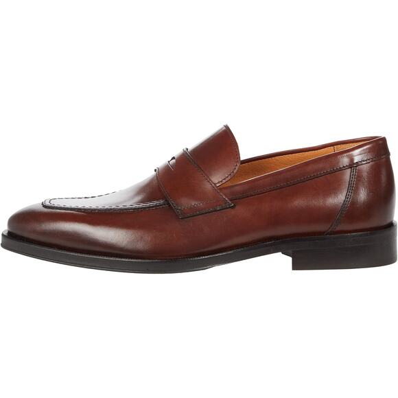 Bruno Magli Mens Nathan Penny Loafers US 11 EU 44 Brown Leather NIB - Picture 2 of 14